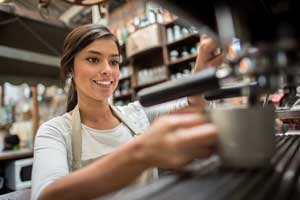 smiling barista